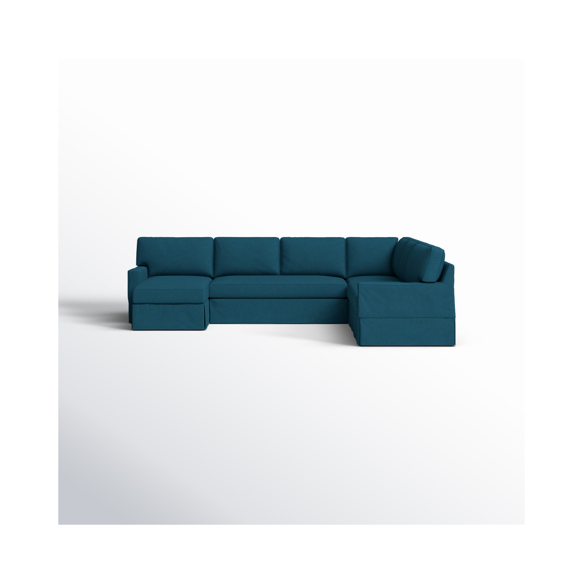 Taylor Upholstered U-Sectional, Right Hand Facing, Conversation Pearl Basketweave