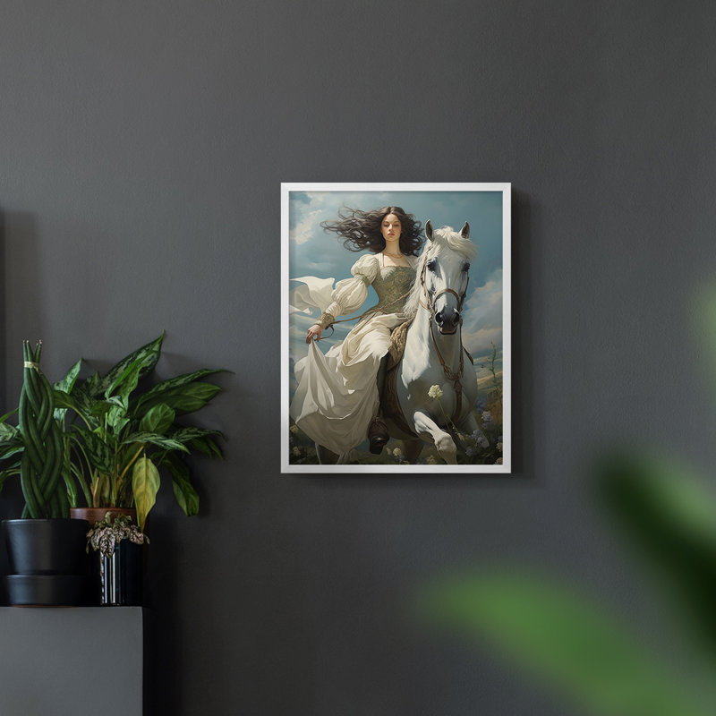 WOMEN-CECXCVII - Reproduction d'art encadrée de qualité supérieure - prête à être accrochée, H 14 po x l 8 po