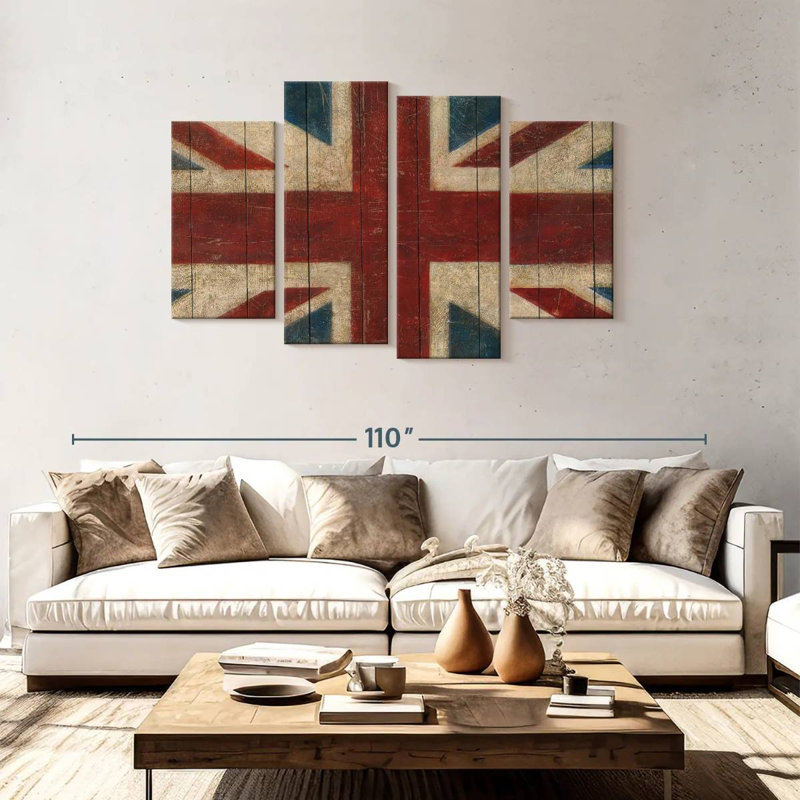 Borges Union Jack, 48" H x 75" W