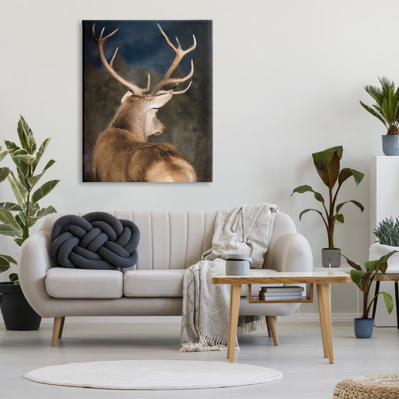 «Rustic Dark Deer» par Kim Allen, H 48 po x l 36 po x P 1,5 po