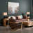 Solid Mango Brown Round Accent_End Table