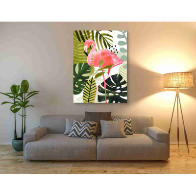 «Flamingo Forest I» par Victoria Borges, art mural sur toile