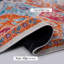 Tapis lavable 6 x 9, crème, pour chambre à coucher, salon, couloir lavable à la crème, chambre à coucher à dossier antidérapant