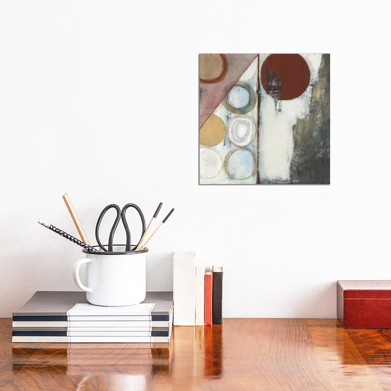Seven Circles I by Jodi Fuchs - Wrapped Canvas Painting, 30.48 cm H x 30.48 cm W
