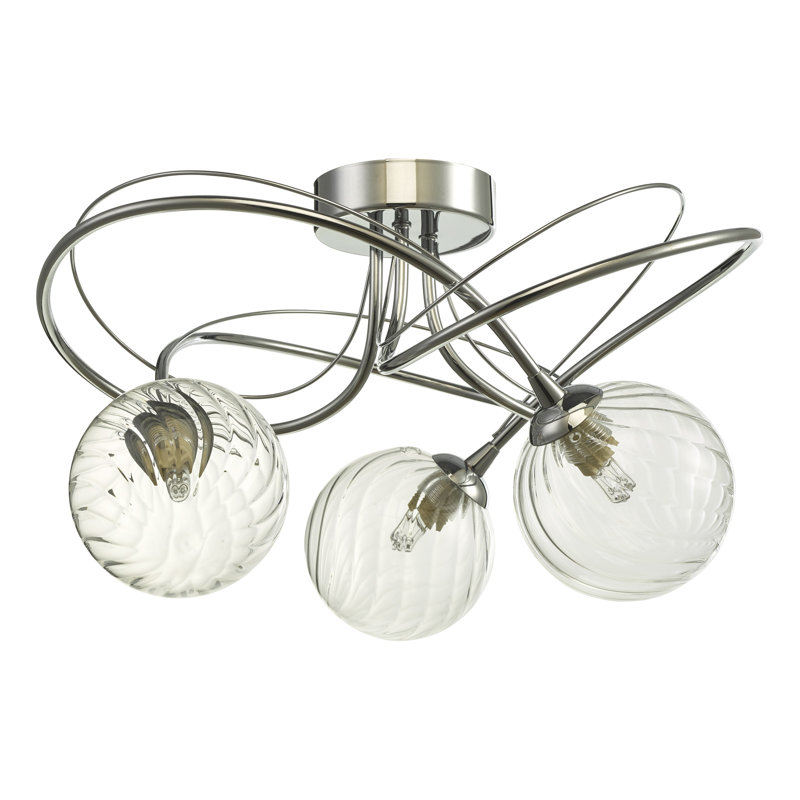 Hegland Glass Semi Flush Mount