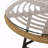 Outdoor Round Side Table with Tempered Glass & Rattan Top