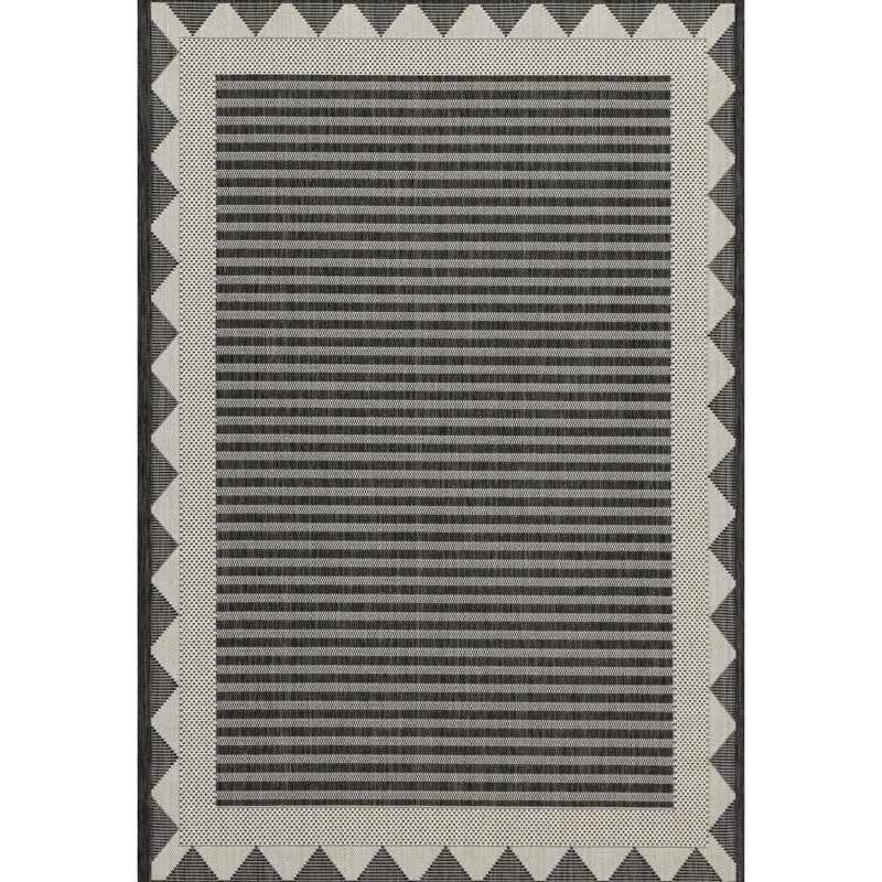 Sunshine Gchar2014 Anthracite Area Rug - 7 Ft. 10 In. X 3 Polypropylene, Indoor/Outdoor, Stain-, Pet & Approved Polypropylene For Indoor Outdoor Decoration, ,