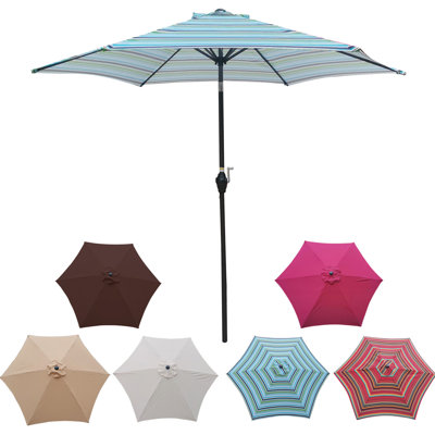 9FT UMBRELLA Blue Stripes