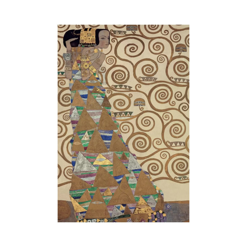 Expectation by Gustav Klimt - Wrapped Canvas Painting, 20.32 cm H x 30.48 cm W