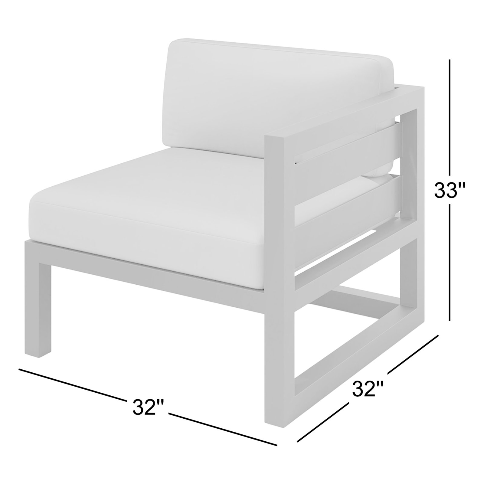 Smith Sunbrella® Patio Lounge Chair, Canvas Natural, Slate