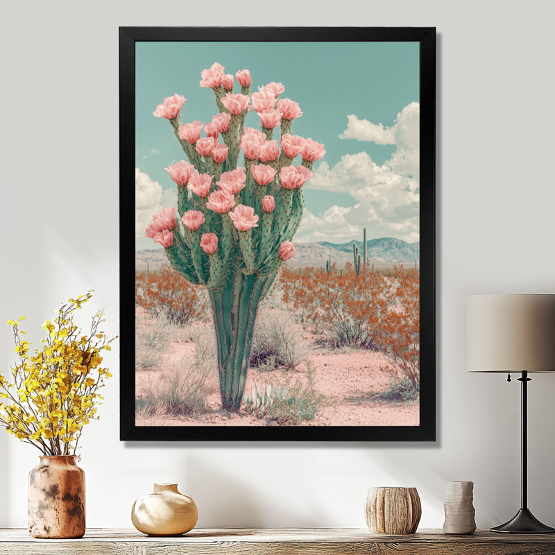 Markan - Floral Wall Decor, Black, 20" H x 12" W, Single Picture Framed Print