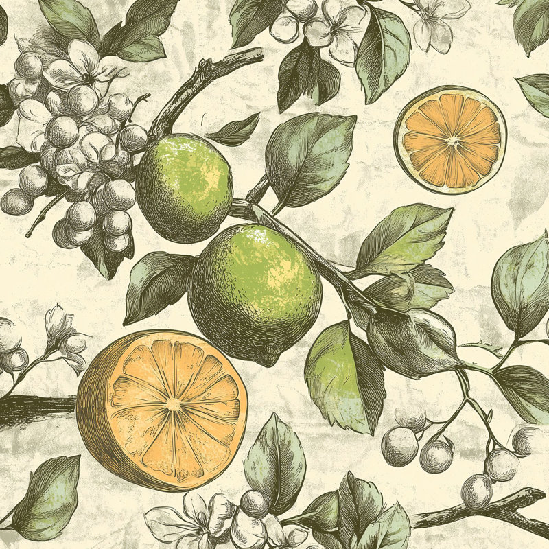Adhésif mural citron citron