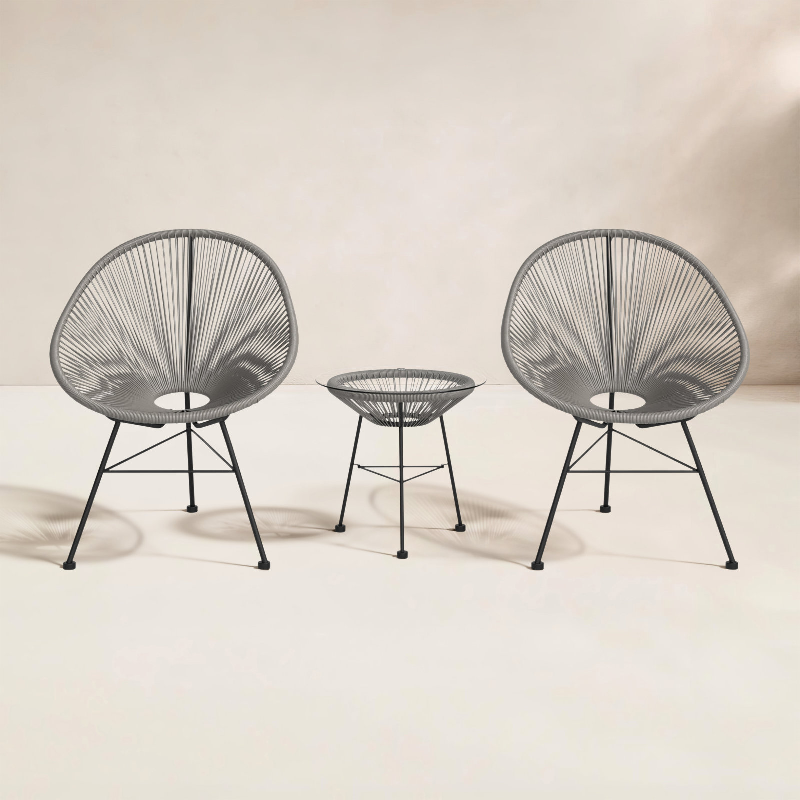 Alamo 3 Piece Seating Group, Gray