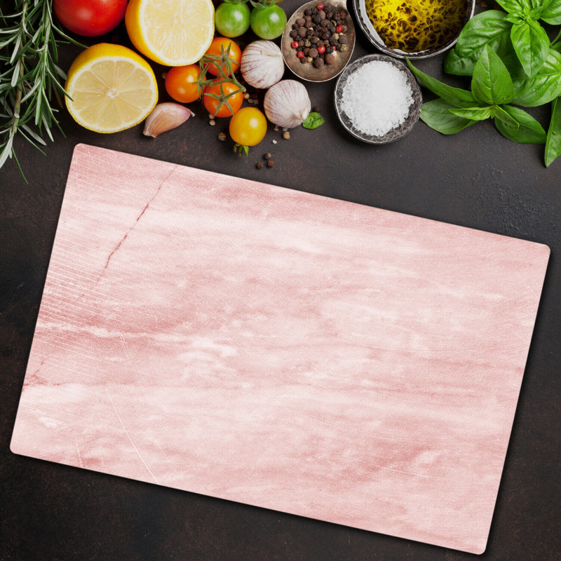 Rentiesville Tempered Glass Rose Chopping Board, 52cm x 60cm