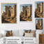 Châteaux, ruines antiques vieillies sur toile-821678679-821678676