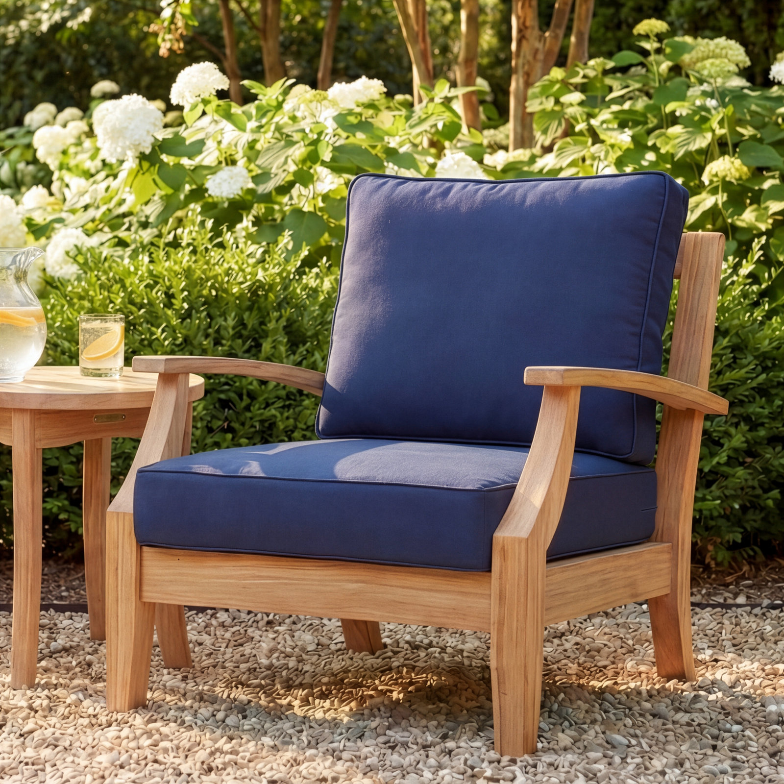 Amala 22" Sunbrella® Seat and Back Cushion, Spectrum Indigo Sunbrella®