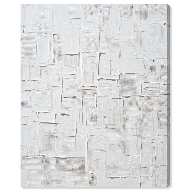 «White Palimpsest Surface II Boho», reproduction d'art sur toile par Art Remedy, H 36 po x l 45 po, Toile tendue avec châssis