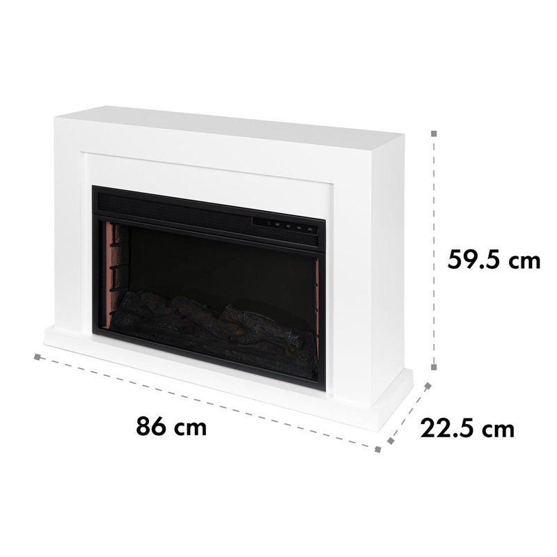 Bianca Klarstein 86cm W White Electric Fireplace