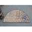 Tapis bohémien rétro vintage fait à la main avec motif ethnique pour hall d'entrée décoratif bleu / orange