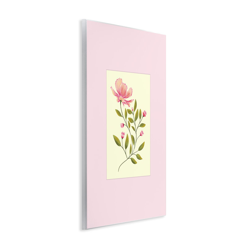 Plaque murale simple fleur en herbe, design par Pooja Dave, H 15 po x l 10 po