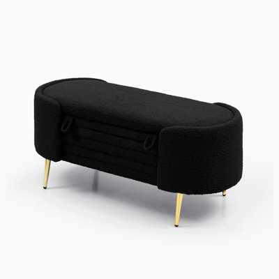 Banc de rangement rembourré en polyester Elisey
