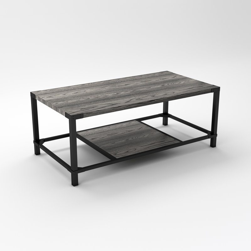 Table basse à 4 pieds avec rangement, Grey