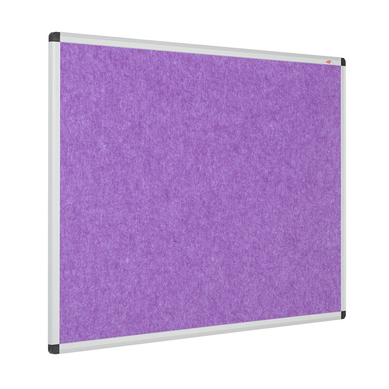 Aluminium Framed Resist-a-Flame Bulletin Board, 120cm H x 120cm W, Purple