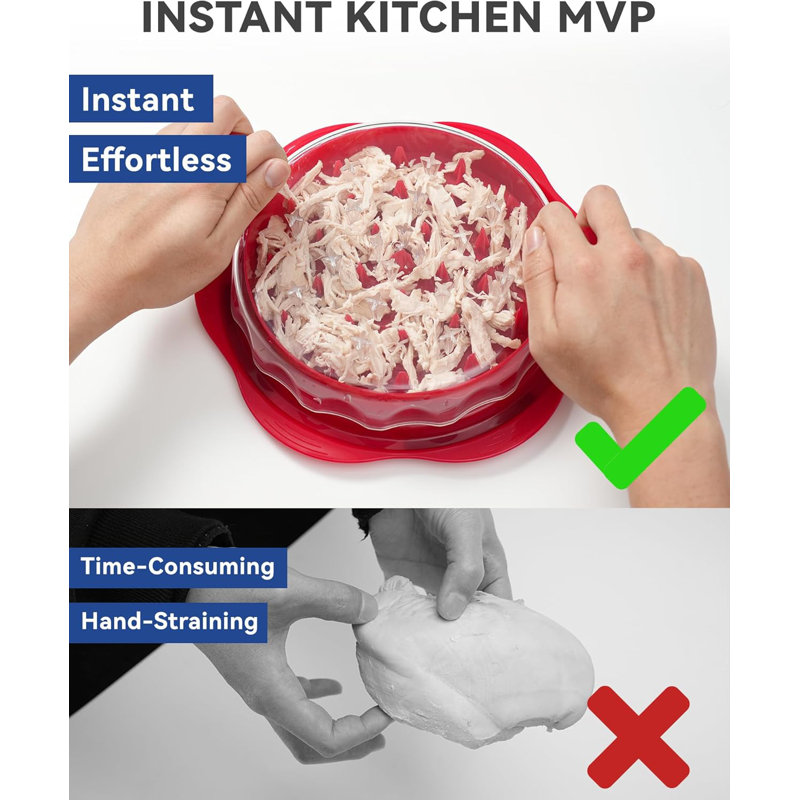 Manual Chicken Shredder Tool Red