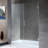 Makata 60" W x 72" H Hinged Frameless Shower Door with Tsunami Guard-50266321