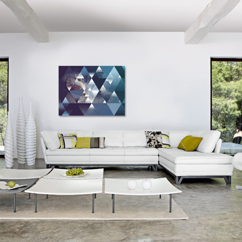 Kaleidoscope Ocean Clash Print, 46" H x 46" W x 1.5" D, Aluminum