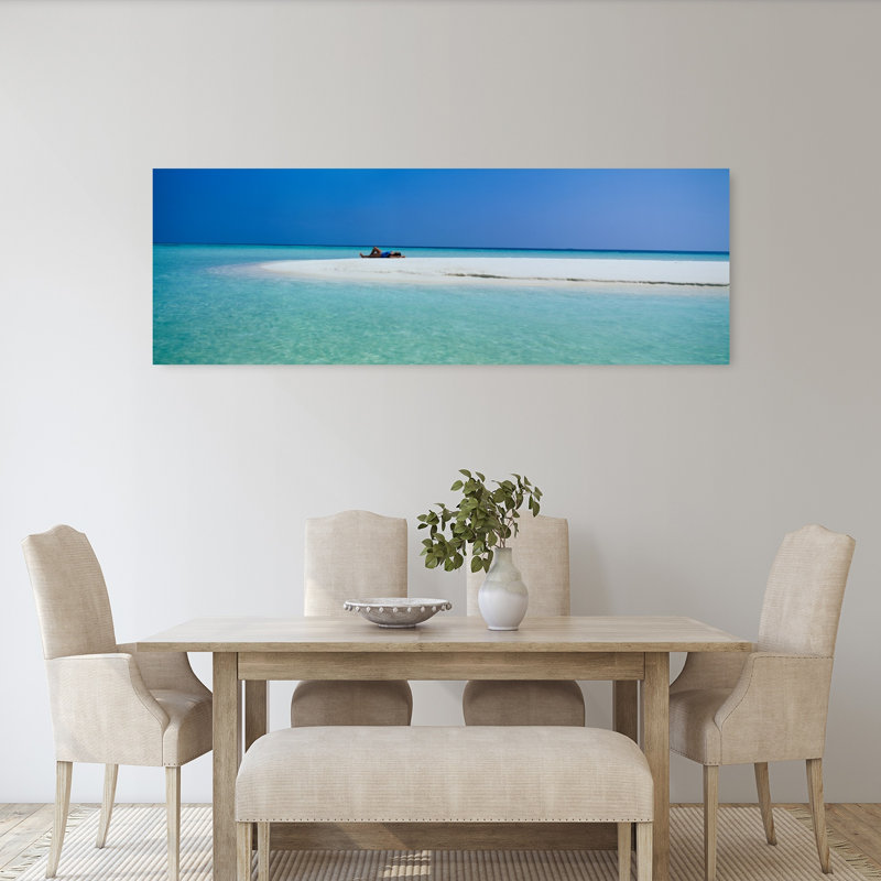 Océan indien, plage de Maldives, art mural, H 60 po x l 20 po
