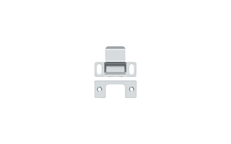 Deltana SP2751U26 Strike Plate, Dust Cup, Adjustable, 2-3/4" x 1-1/4" in Polished Chrome