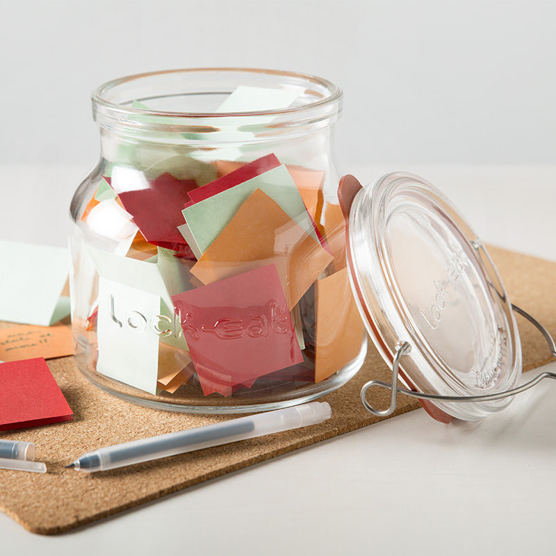 Lock-Eat Handy Jar (1 Piece), 6.1" H x 5.7" W x 5.7" D