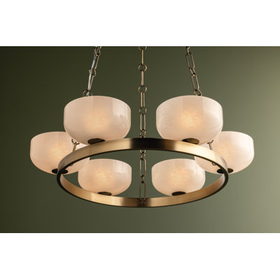 Troy Lighting Caelum Chandelier in Patina Brass