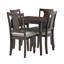 Ensemble de table de salle à manger 5 pièces avec 4 chaises rembourrées-133043552