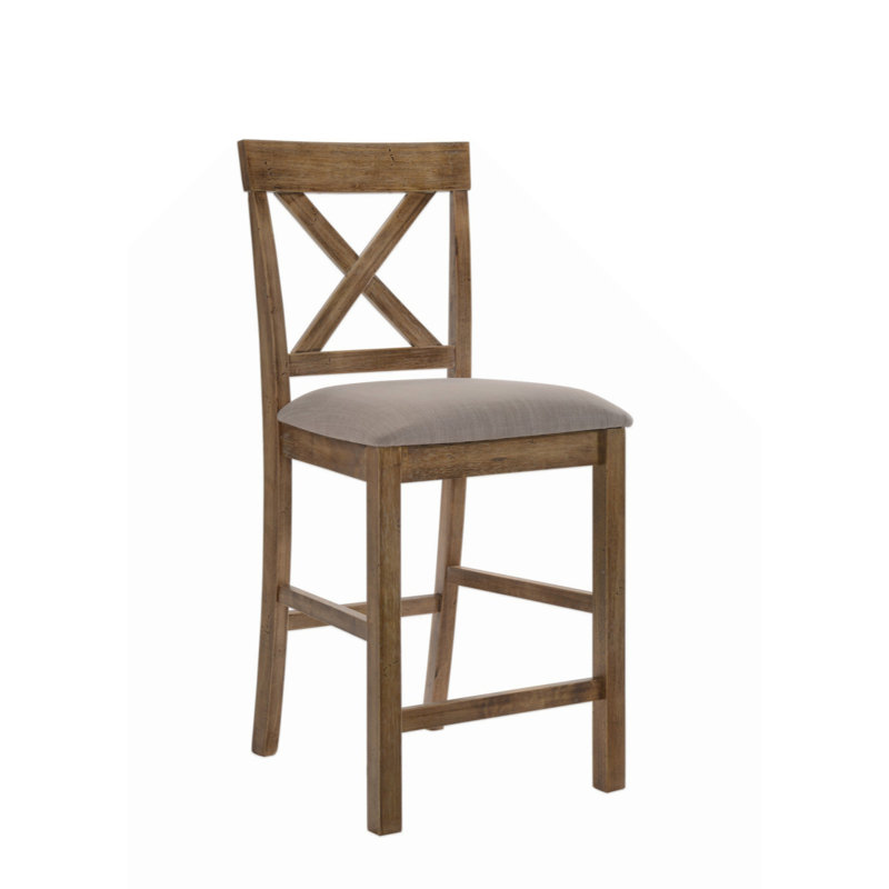 Ensemble de 2 chaises de salle à manger à hauteur de comptoir et chaises de cuisine modernes, Brun