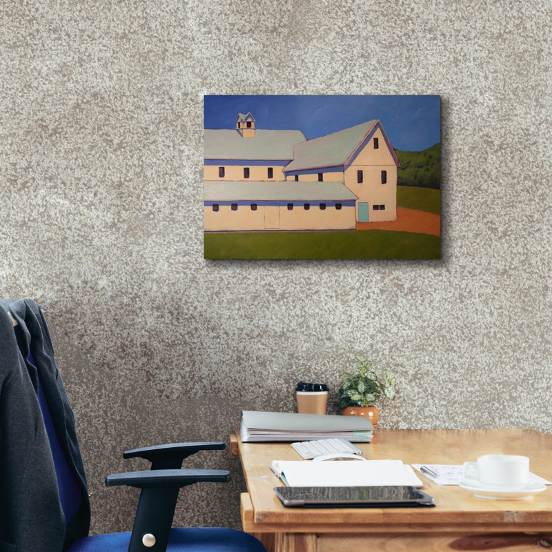 Art mural sur toile, "Ferme laitière" par Carol Young, H 18 po x l 26 po