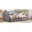 Lit plateforme simple tapissier avec rangement et tiroirs-992327831