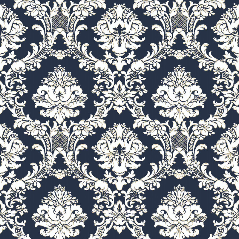 Positano 10m x 52.8cm Matte Wallpaper Roll, Blue/White