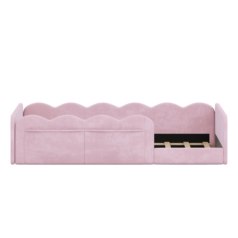 Lit tapissier moderne, Rose