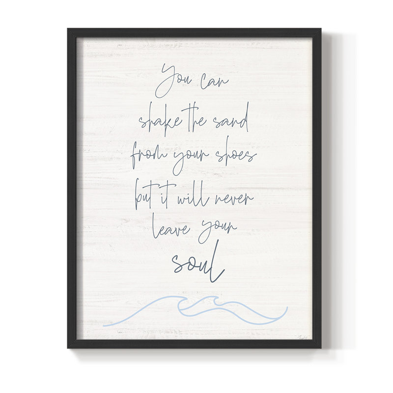 Shake the Sand, reproduction encadrée - bois massif, Noir, H 10 po x l 8 po