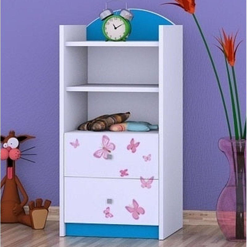 Jayden 96cm H X 45cm W Animals Kids Cube, Blue