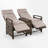 Outdoor Wicker Reclining Loveseat With Storage Table-1506533187