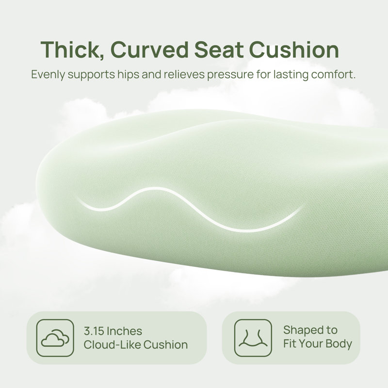 Chaise de bureau ergonomique verte Cablady, Vert