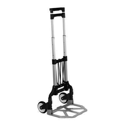 Mount-It! Folding Hand Truck and Dolly | 165 Lbs. Capacity Luggage Trolley Cart with Rubber Wheels