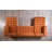 Amanda Orange Double Chaise Sectional