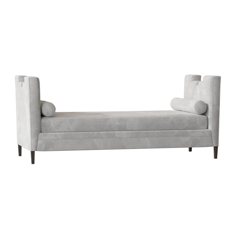 Ida Upholstered Bench, Bella White Performance Velvet, Natural