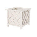 Planters Box - 14.75in Lattice Flower Box Plant Pot - Outdoor Patio Planters and Flower Boxes for Front Porch or Garden Decor by Pure Garden