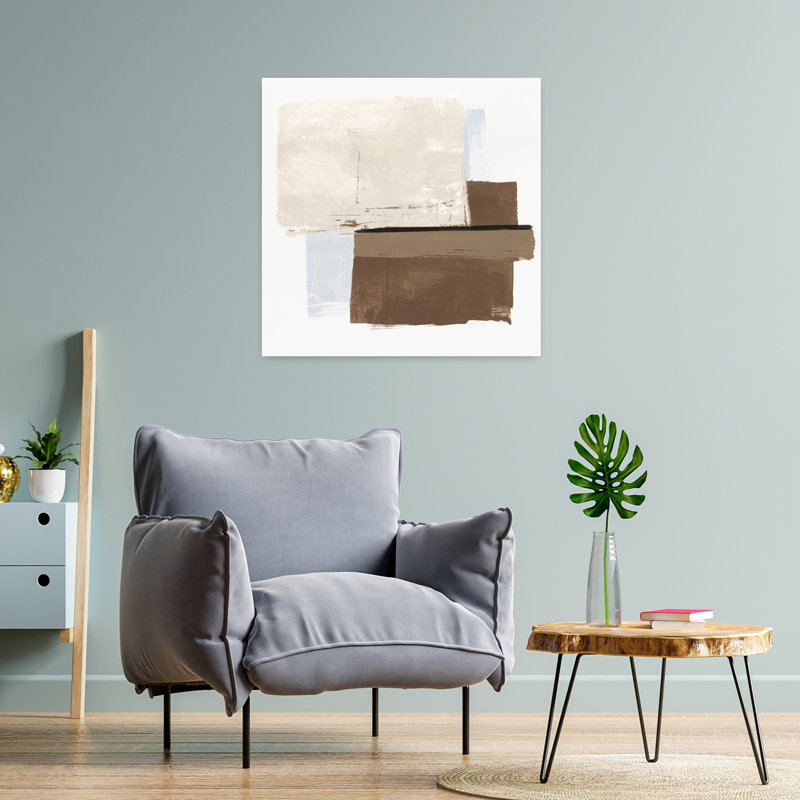 Sienna Blend Abstract Geometric Modern Art, 24" H x 24" W