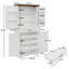 Armoire de cuisine Farmhouse avec support de rangement coulissant et tiroir, bois-534063969
